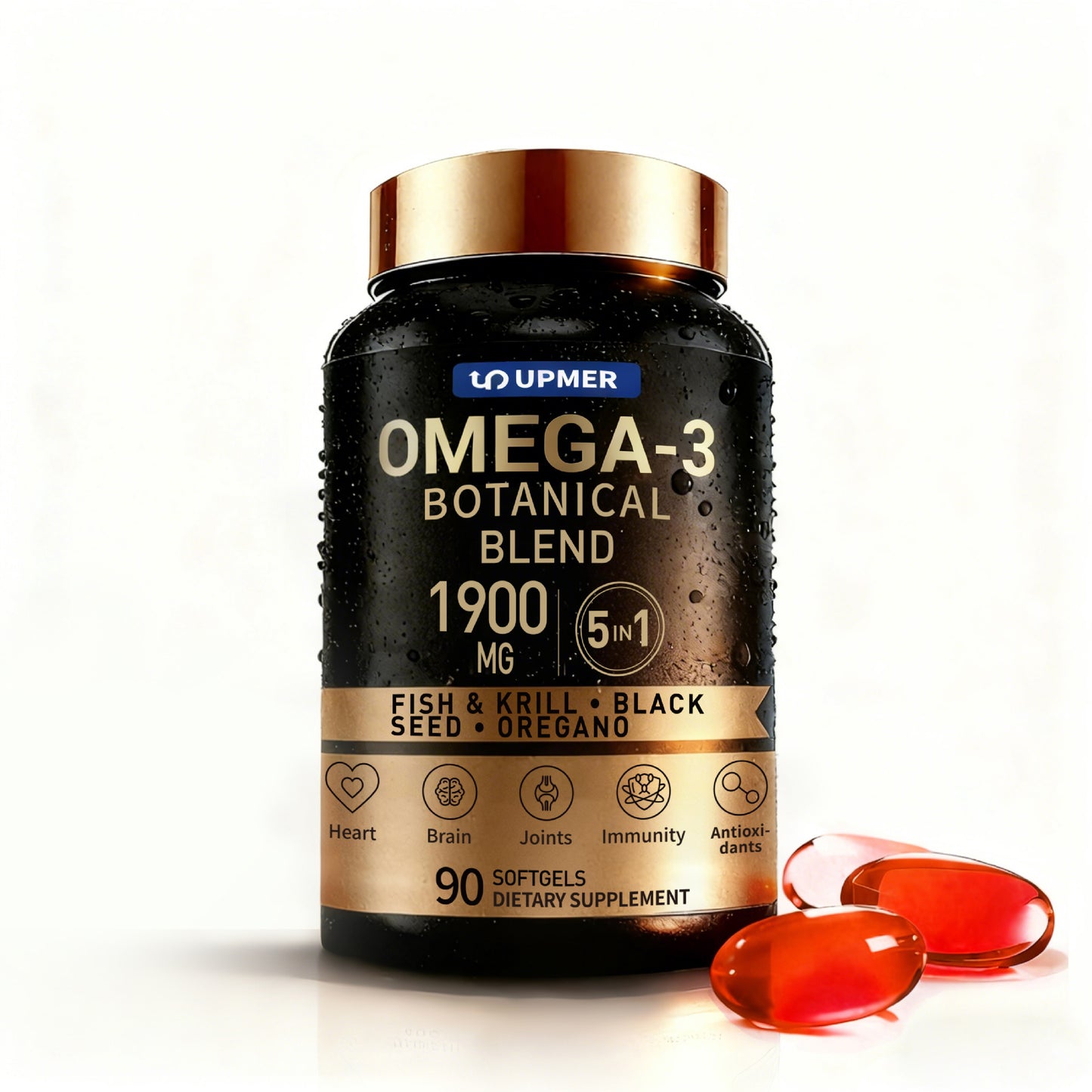 Omega 3 Botanical Blend 1900mg – 5-in-1 Daily Support for Heart, Brain & Joints